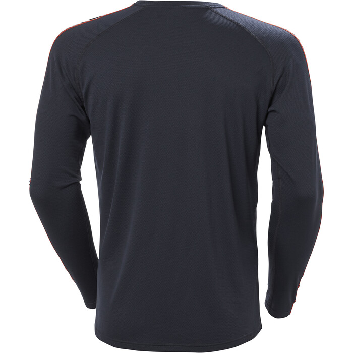 2024 Helly Hansen Mnner Lifa Active Stripe Baselayer Crew Top 49412 - Navy